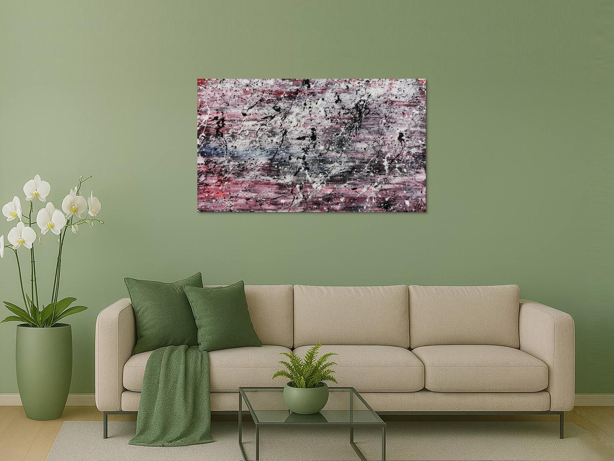 Schlichtes abstraktes Gemälde modern hell freundlich