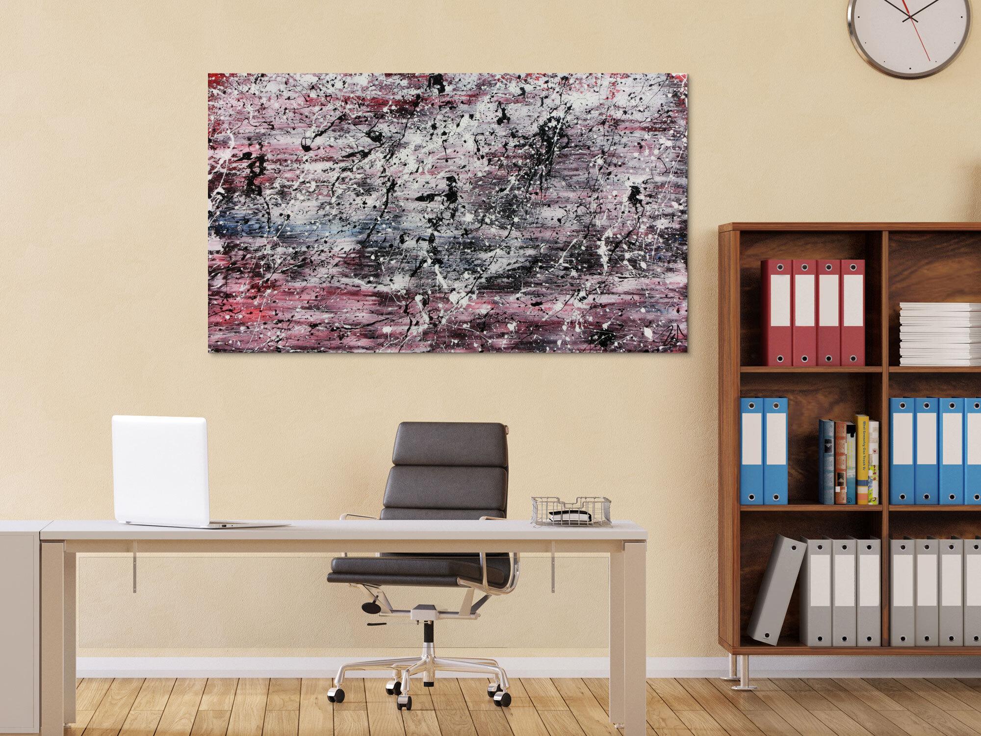 Schlichtes abstraktes Gemälde modern hell freundlich