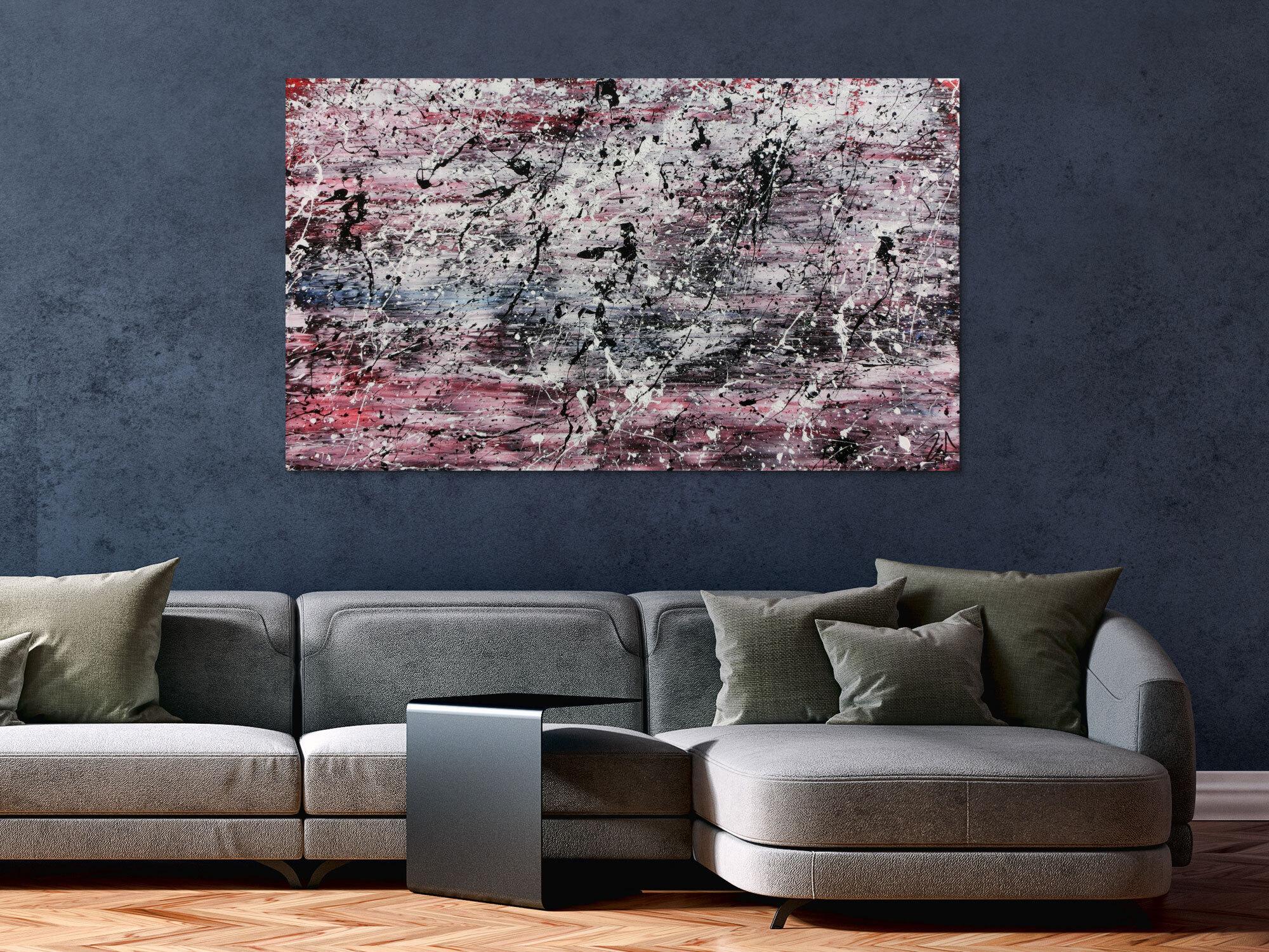 Schlichtes abstraktes Gemälde modern hell freundlich