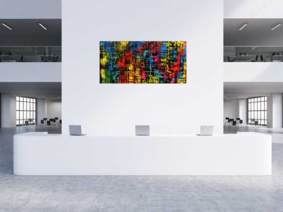 Buntes abstraktes Gemälde viele Farben sehr modern