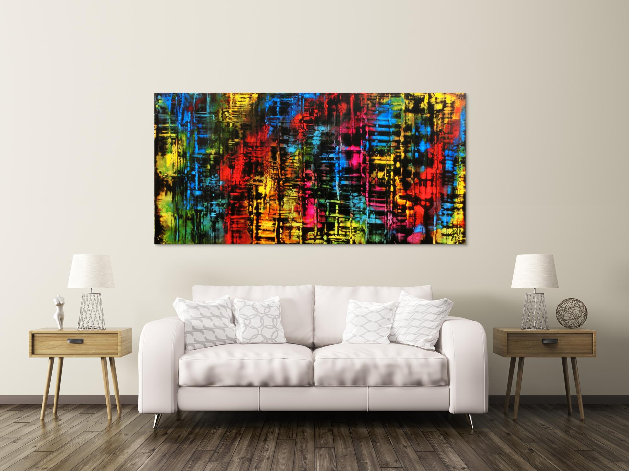 Buntes abstraktes Gemälde viele Farben sehr modern