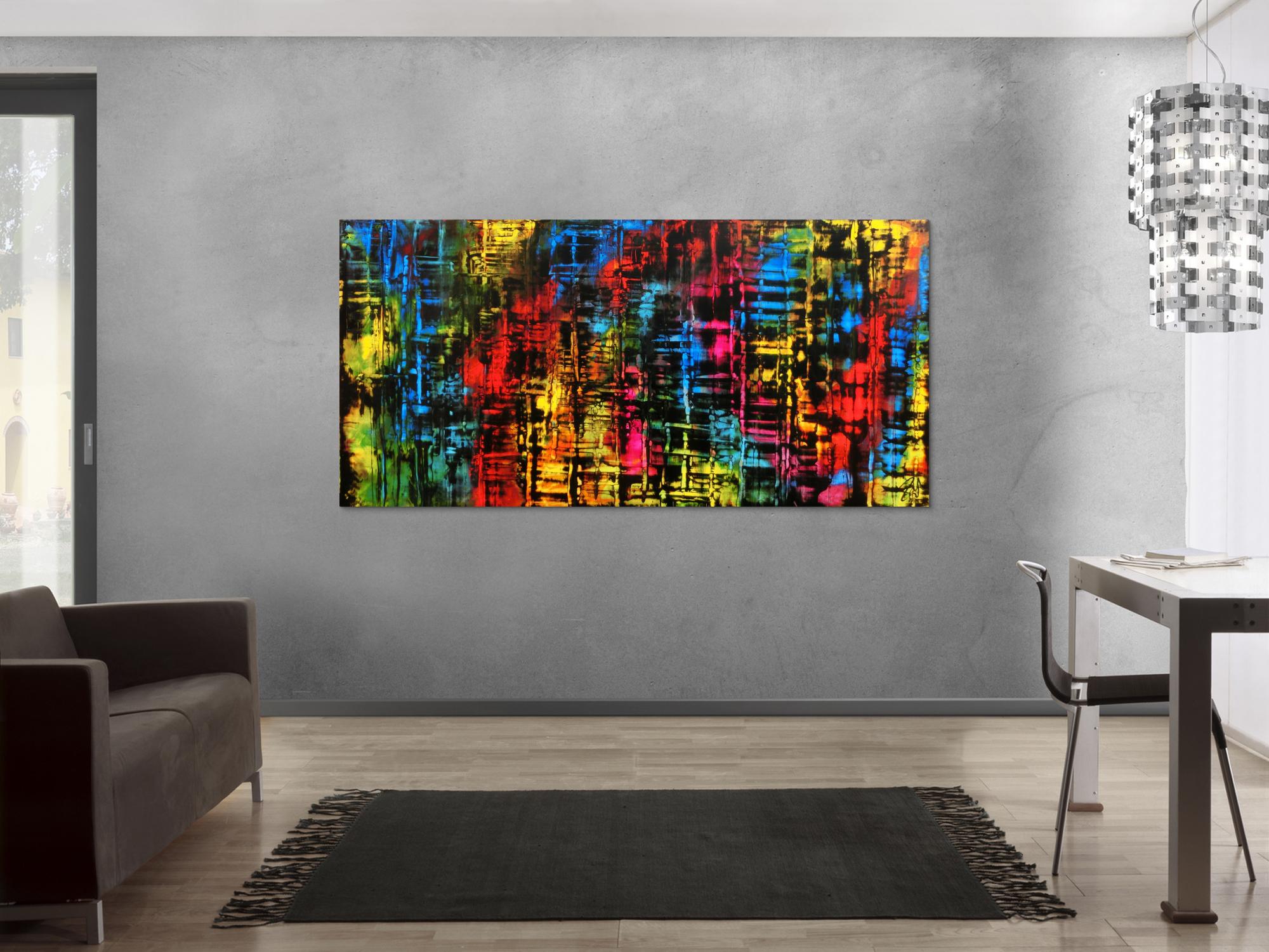 Buntes abstraktes Gemälde viele Farben sehr modern