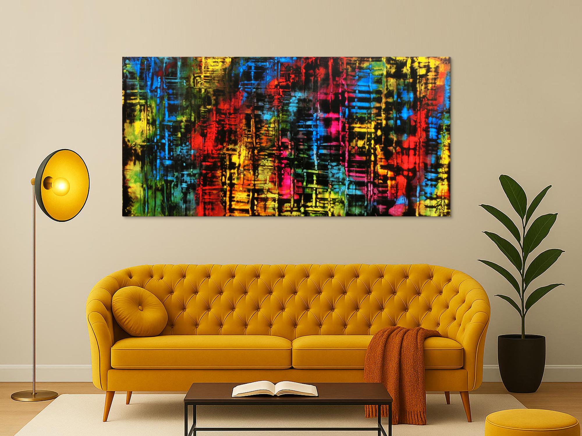 Buntes abstraktes Gemälde viele Farben sehr modern