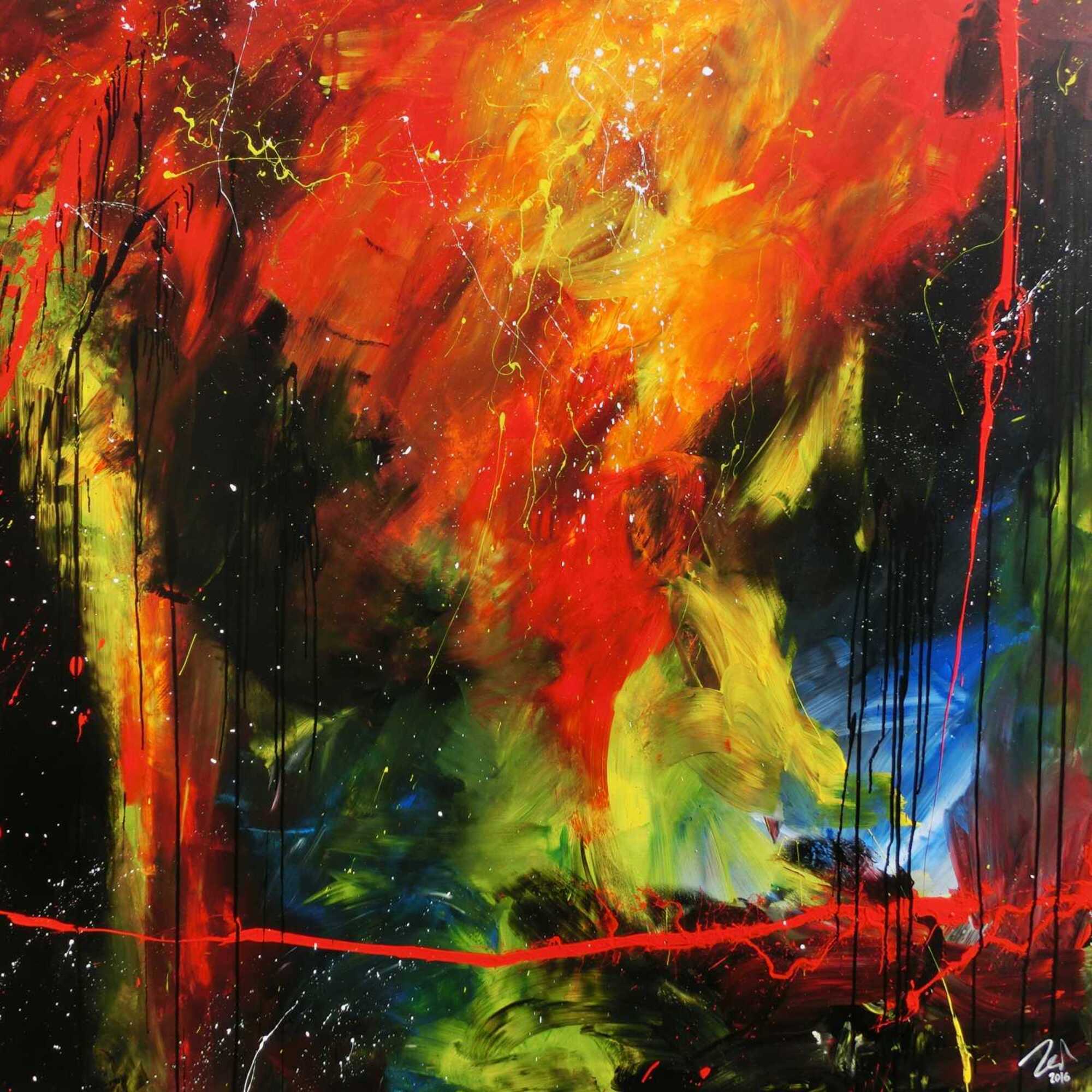 Sehr modernes abstraktes Gemälde zeitgenössiche Malerei