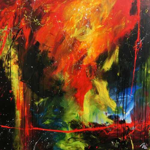 Sehr modernes abstraktes Gemälde zeitgenössiche Malerei