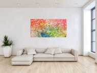 Modernes abstraktes Gemälde mit hellen bunten Farben