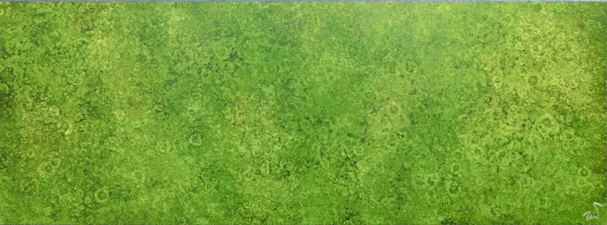 Abstraktes Acrylbild grün