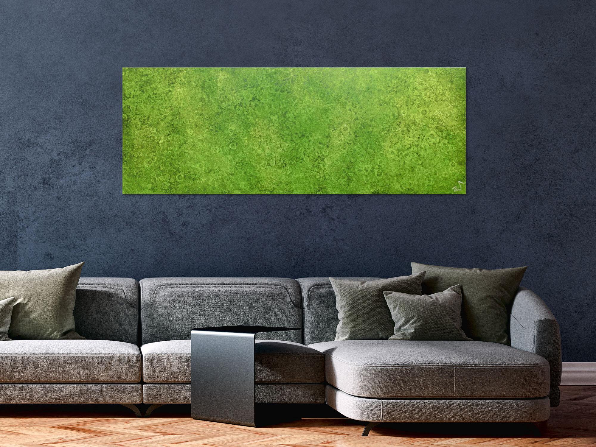 Abstraktes Acrylbild grün