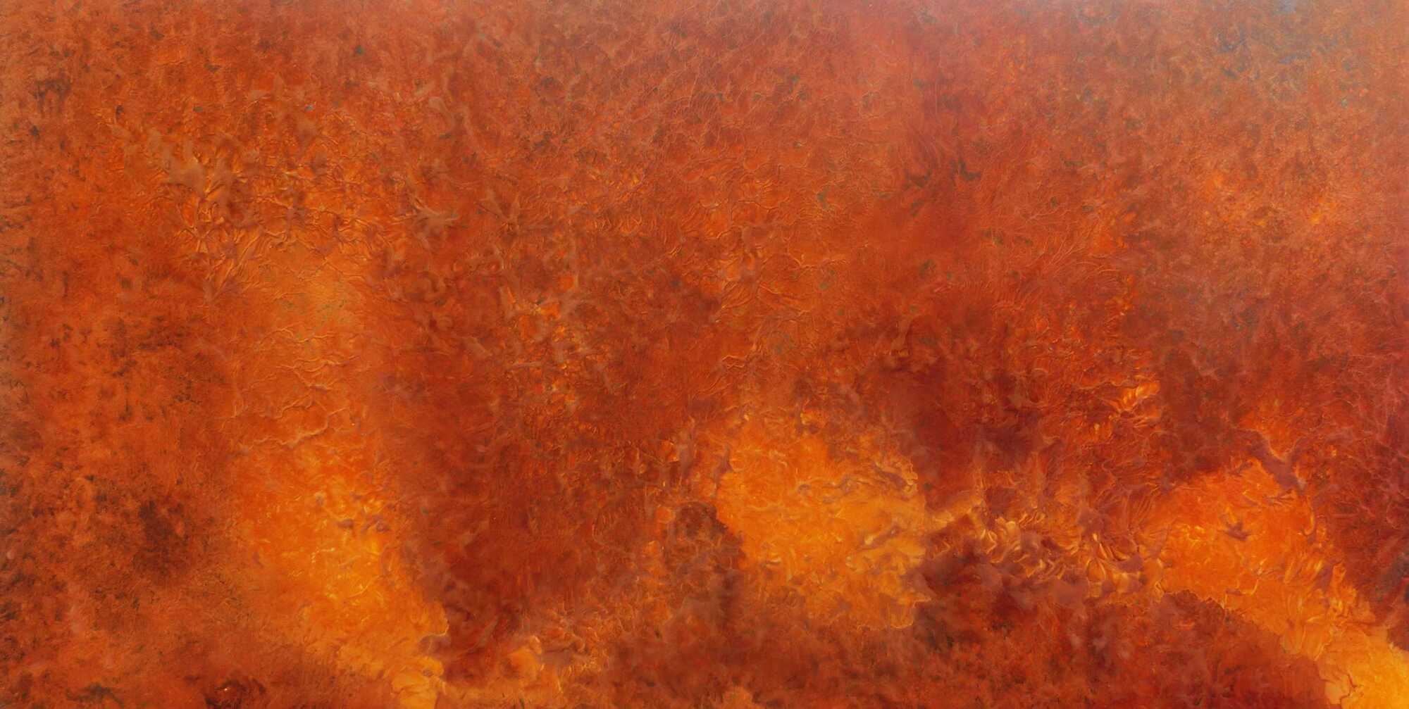 Modernes Gemälde aus echtem Rost abstrakt