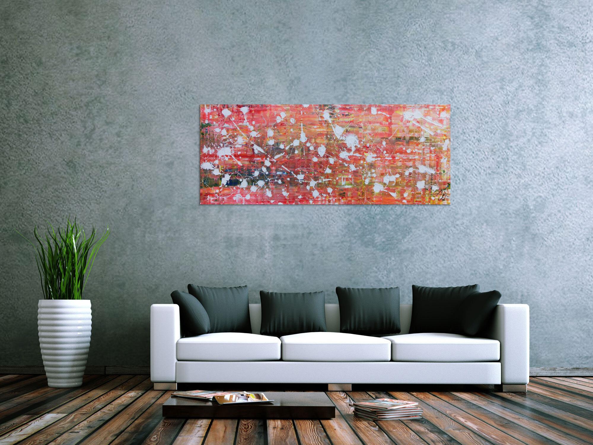Modernes abstraltes Gemälde mit hellen Farben