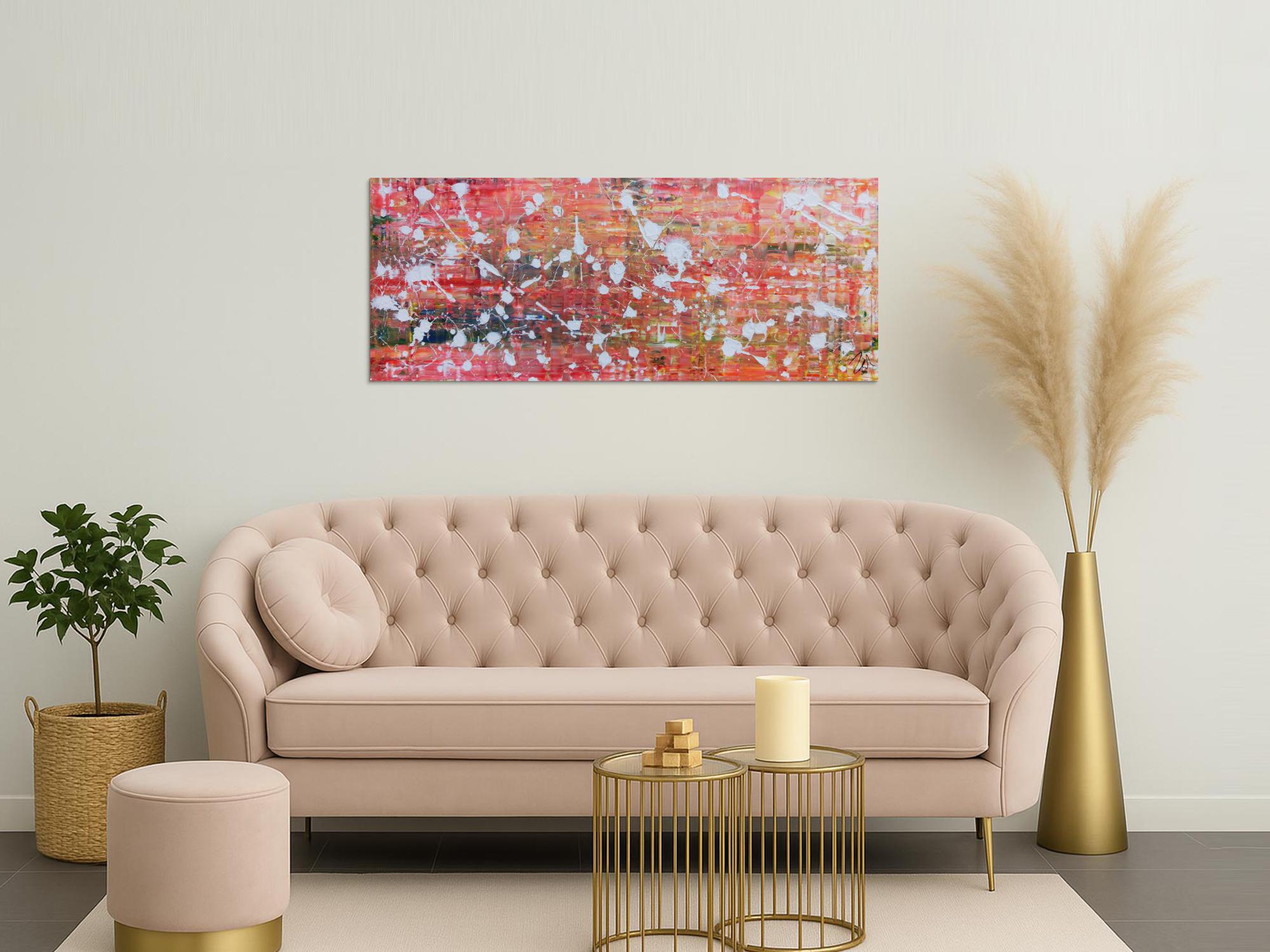 Modernes abstraltes Gemälde mit hellen Farben