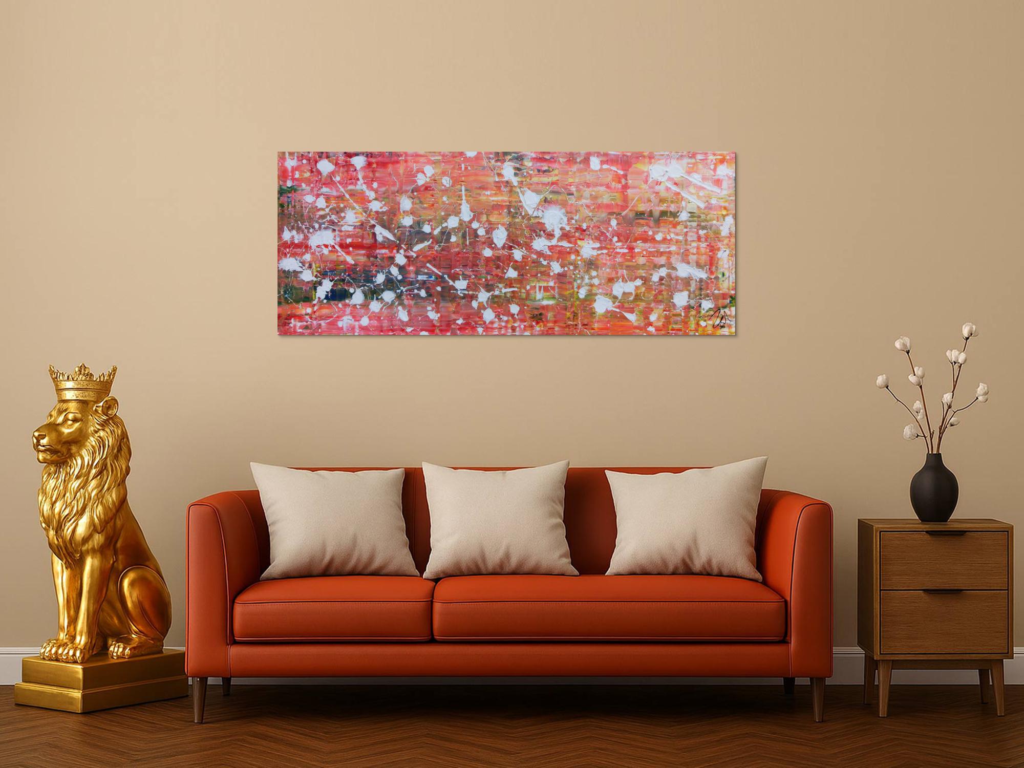 Modernes abstraltes Gemälde mit hellen Farben