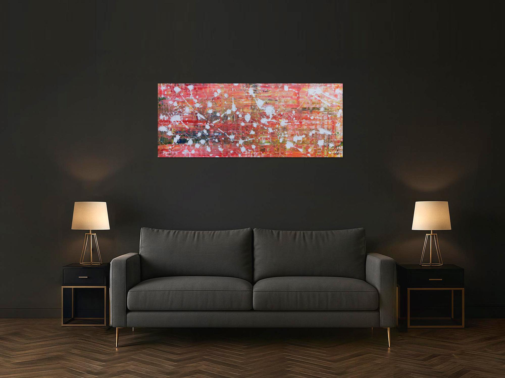 Modernes abstraltes Gemälde mit hellen Farben