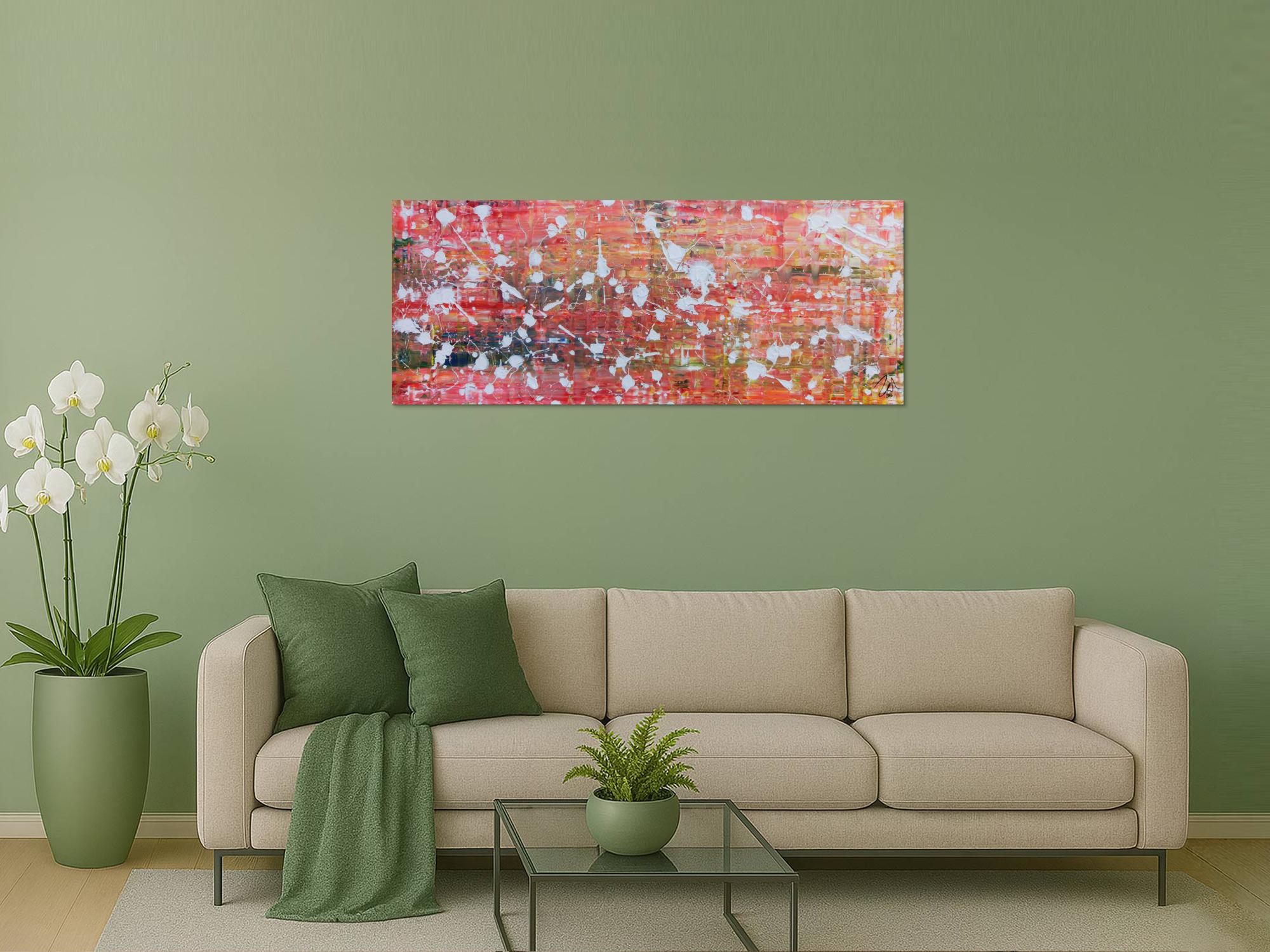 Modernes abstraltes Gemälde mit hellen Farben