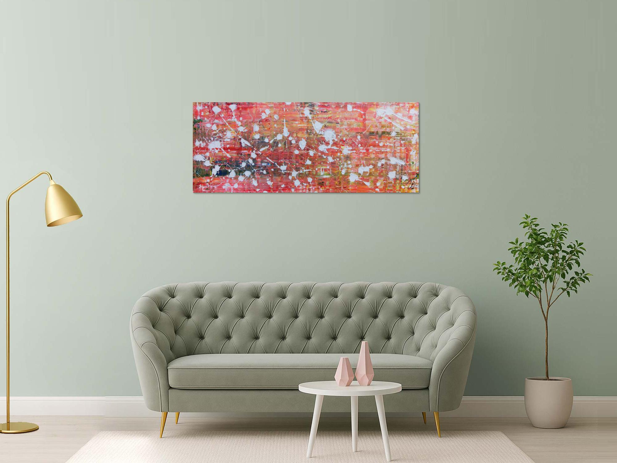 Modernes abstraltes Gemälde mit hellen Farben