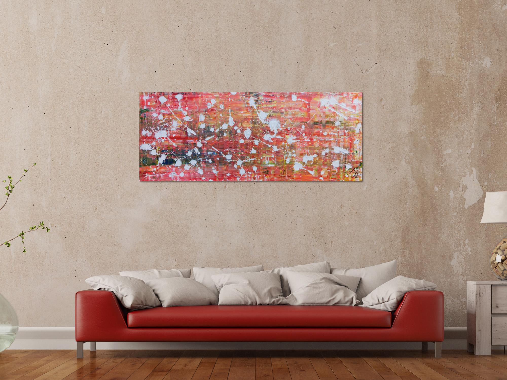 Modernes abstraltes Gemälde mit hellen Farben