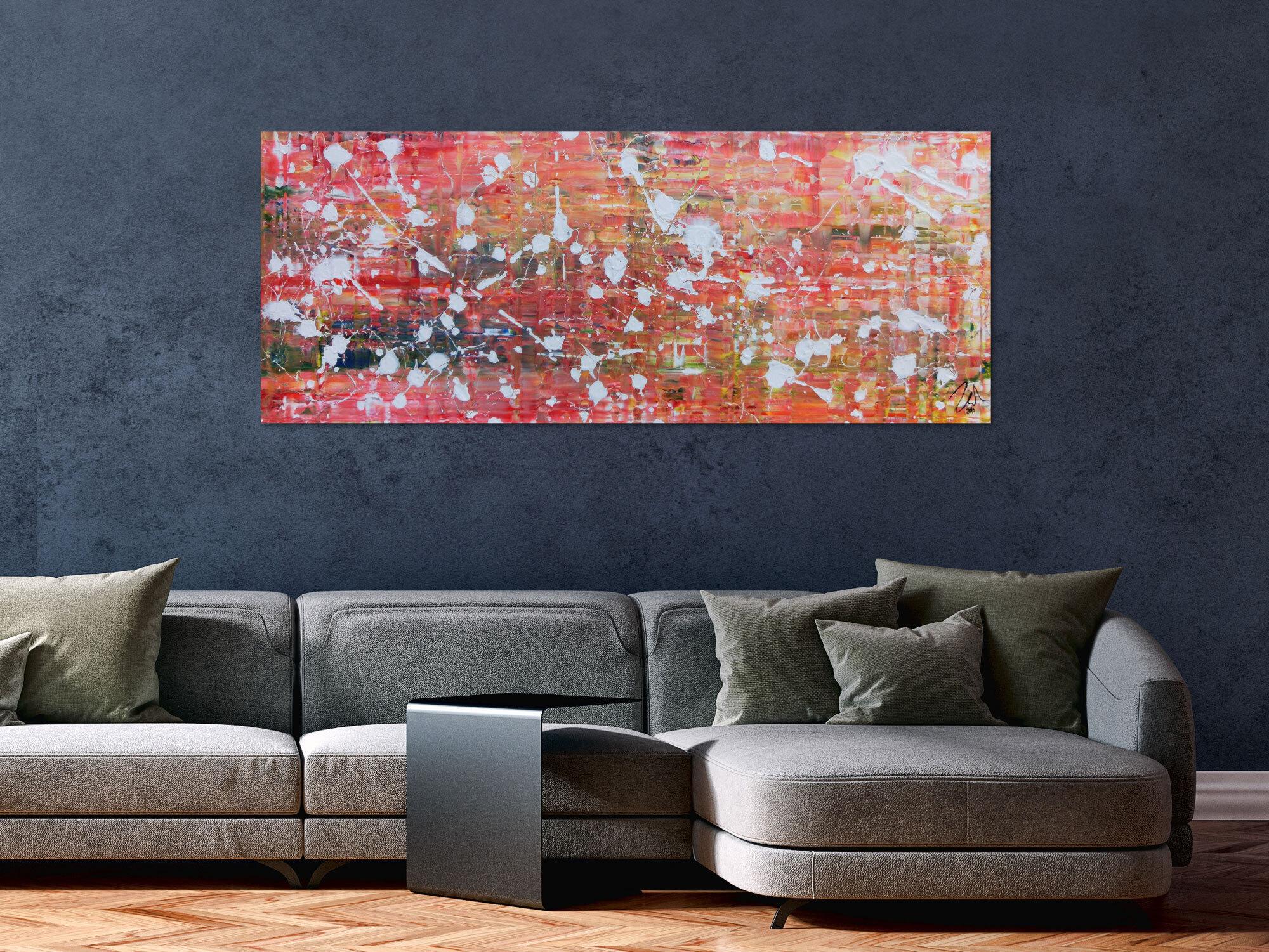 Modernes abstraltes Gemälde mit hellen Farben