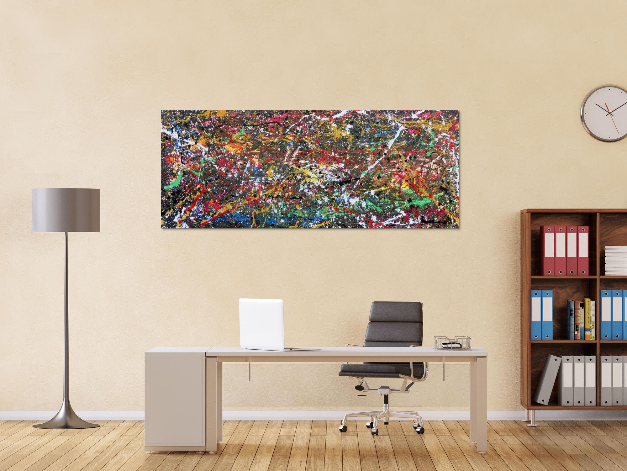 Buntes Acrylgemälde modern abstrakt viele Farben