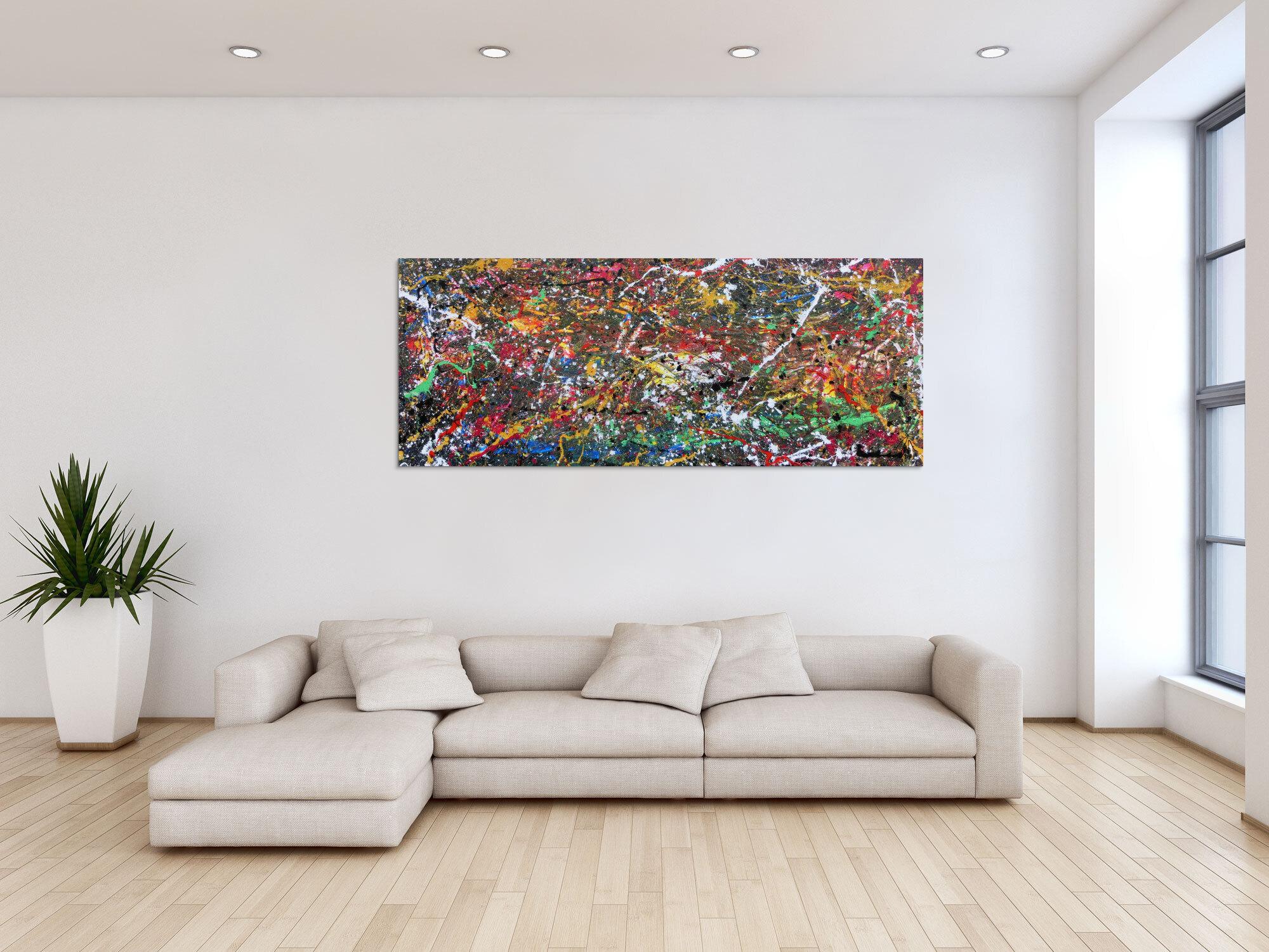 Buntes Acrylgemälde modern abstrakt viele Farben