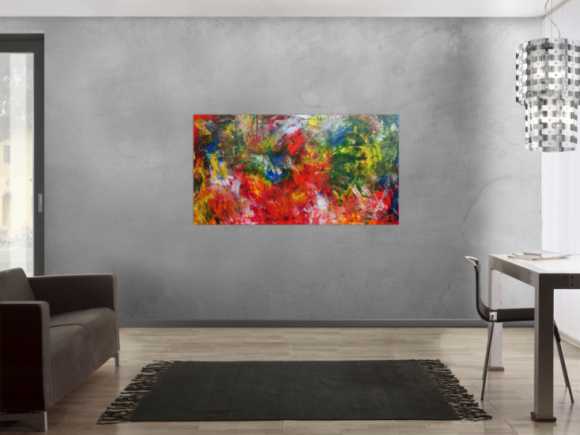 Abstrakteas Acrylgemälde modern bunt viele Farben