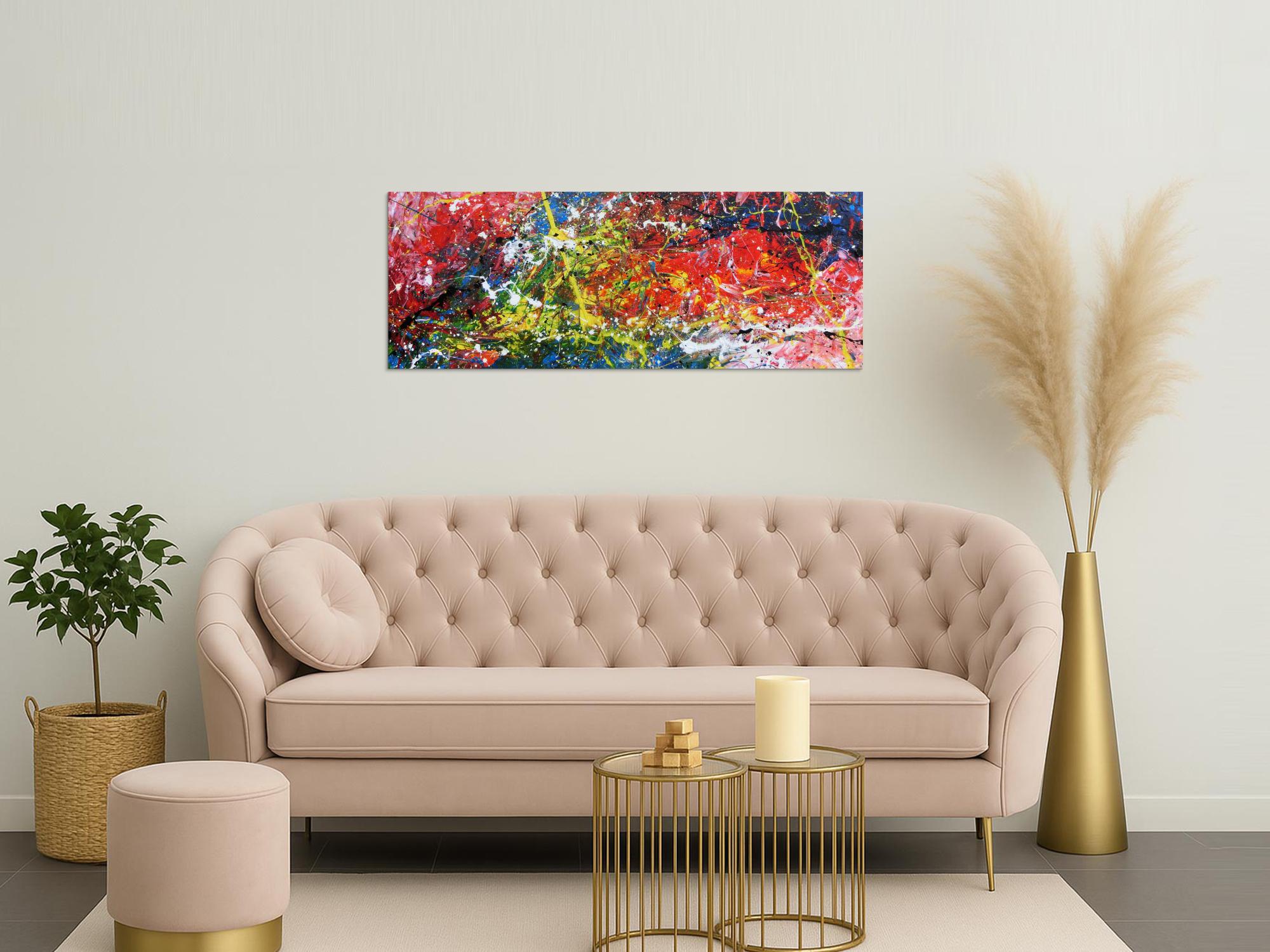 Modernes buntes Acrylgemälde abstrakt