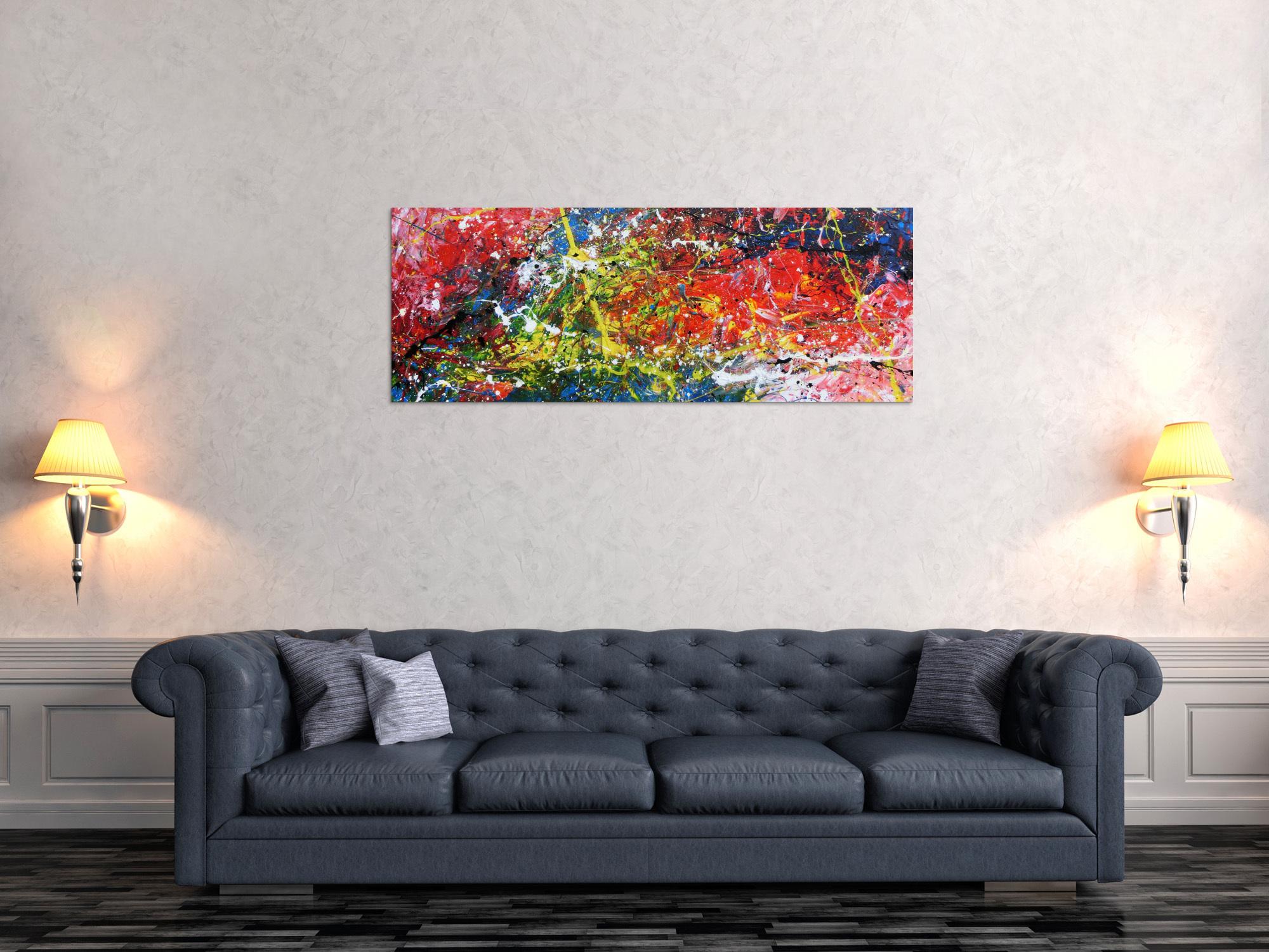 Modernes buntes Acrylgemälde abstrakt