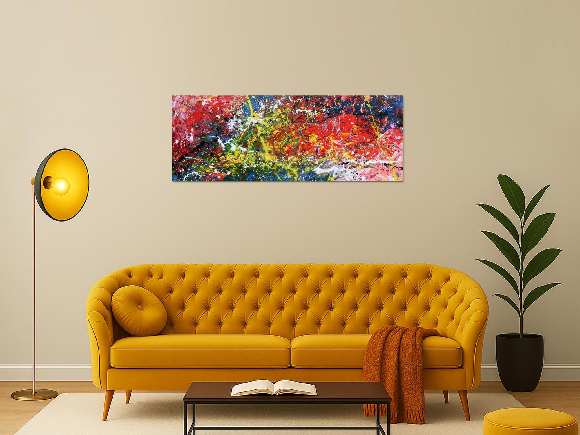 Modernes buntes Acrylgemälde abstrakt