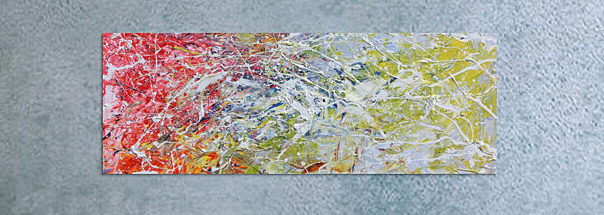 Abstraktes Acrylgemälde modern bunt helle Farben