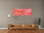 Abstraktes Acrylbild in rosa modern hell freundlich