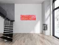 Abstraktes Acrylbild in rosa modern hell freundlich
