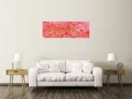 Abstraktes Acrylbild in rosa modern hell freundlich