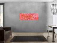 Abstraktes Acrylbild in rosa modern hell freundlich