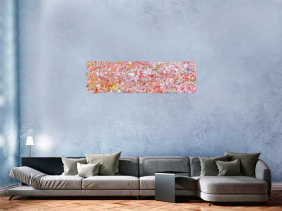 Sehr modernes Acrylgemälde abstrakt mit hellen Farben