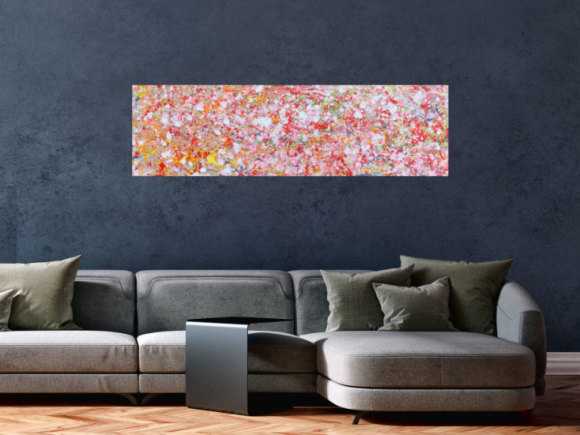 Sehr modernes Acrylgemälde abstrakt mit hellen Farben