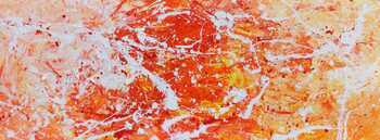 Abstraktes Acrylgemälde modern orange und weiß