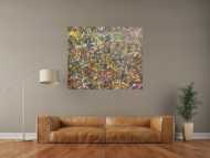 Sehr buntes abstraktes Acrylgemälde modern viele Farben