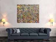 Sehr buntes abstraktes Acrylgemälde modern viele Farben