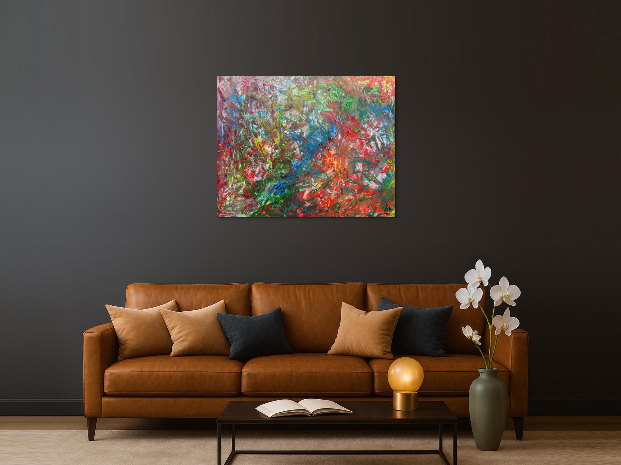 Buntes Acrylbild abstrakt modern viele Farben