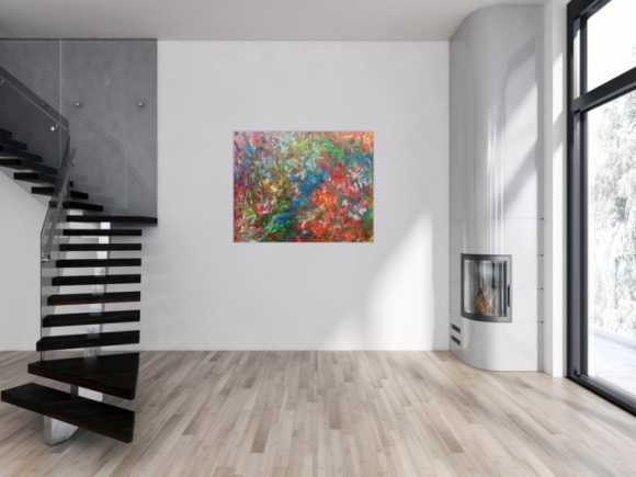 Buntes Acrylbild abstrakt modern viele Farben