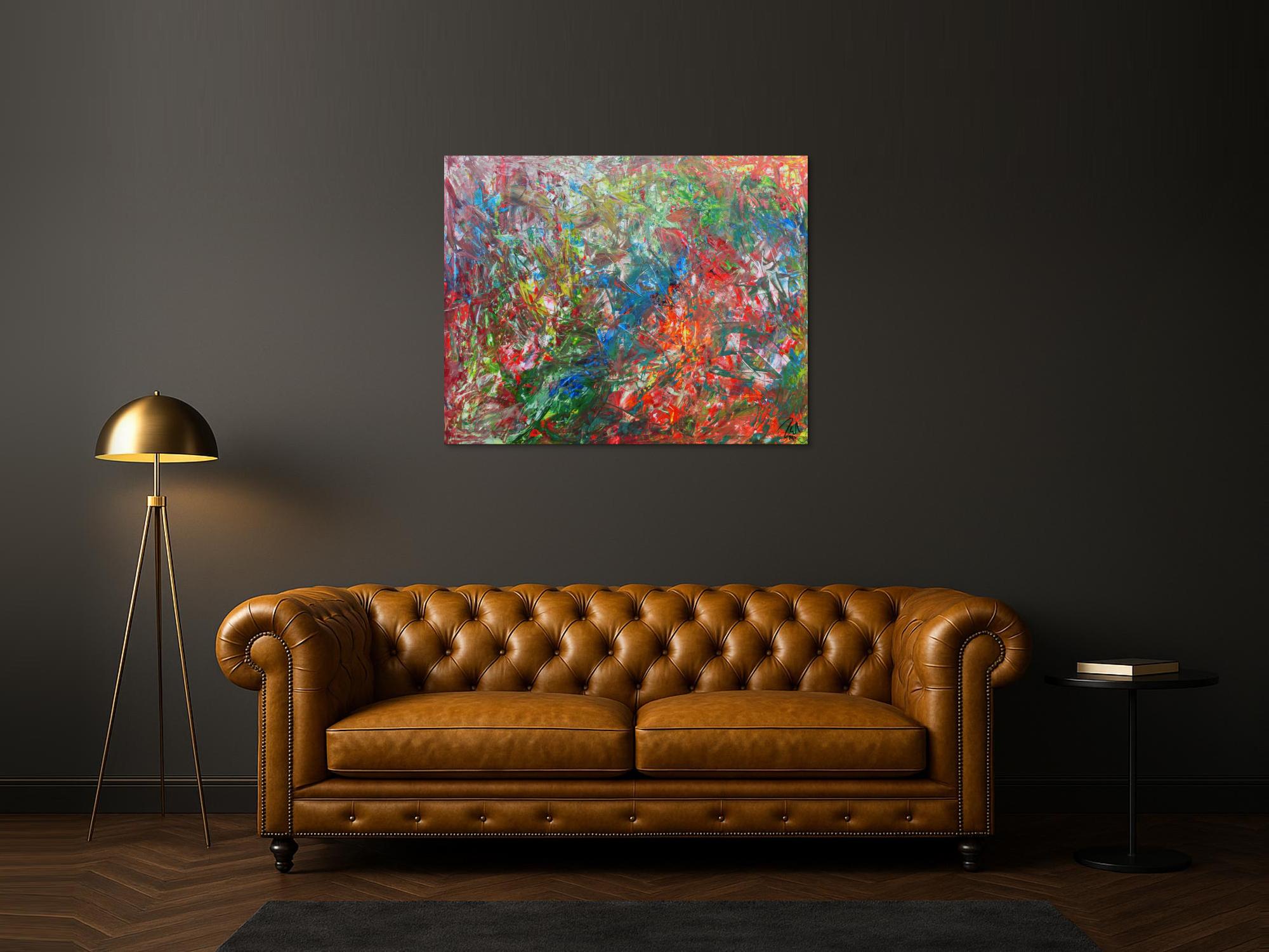 Buntes Acrylbild abstrakt modern viele Farben