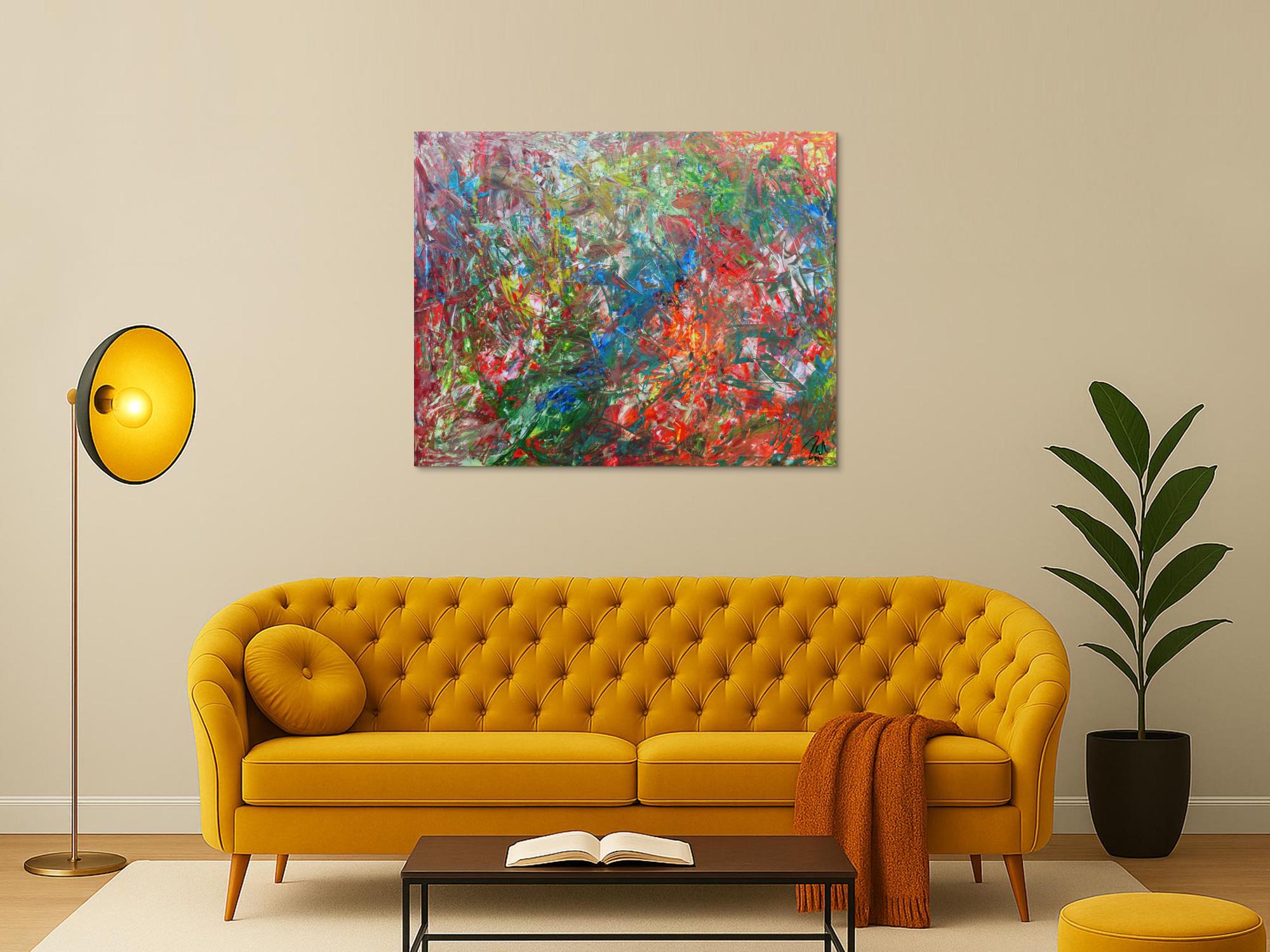 Buntes Acrylbild abstrakt modern viele Farben