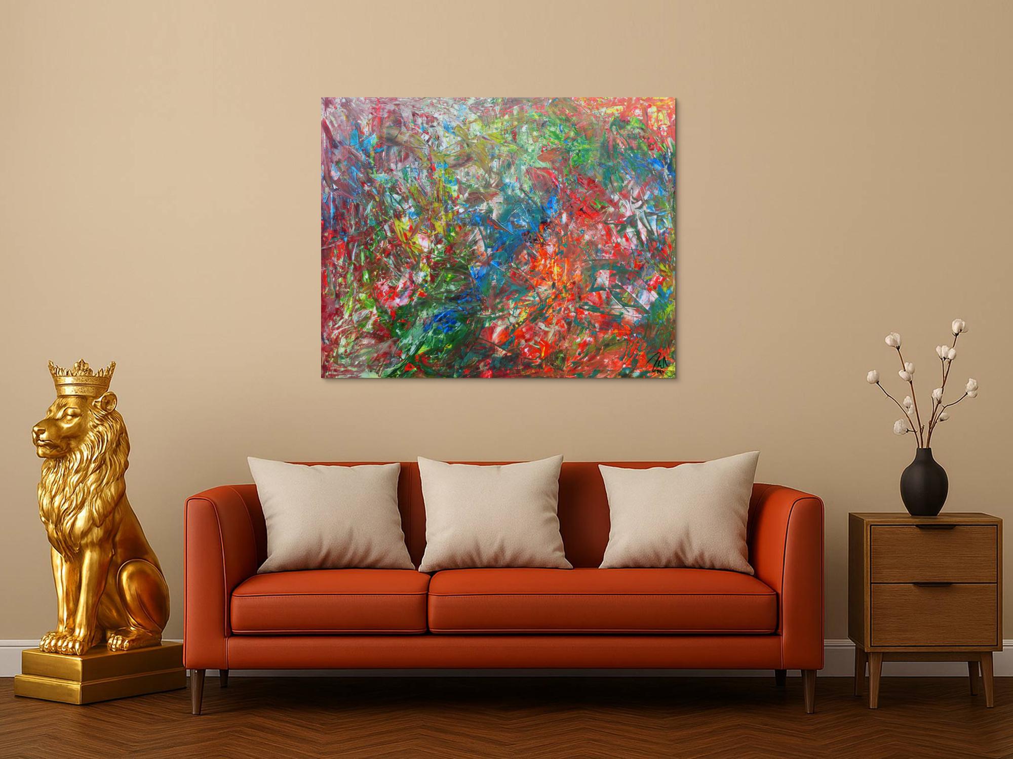 Buntes Acrylbild abstrakt modern viele Farben