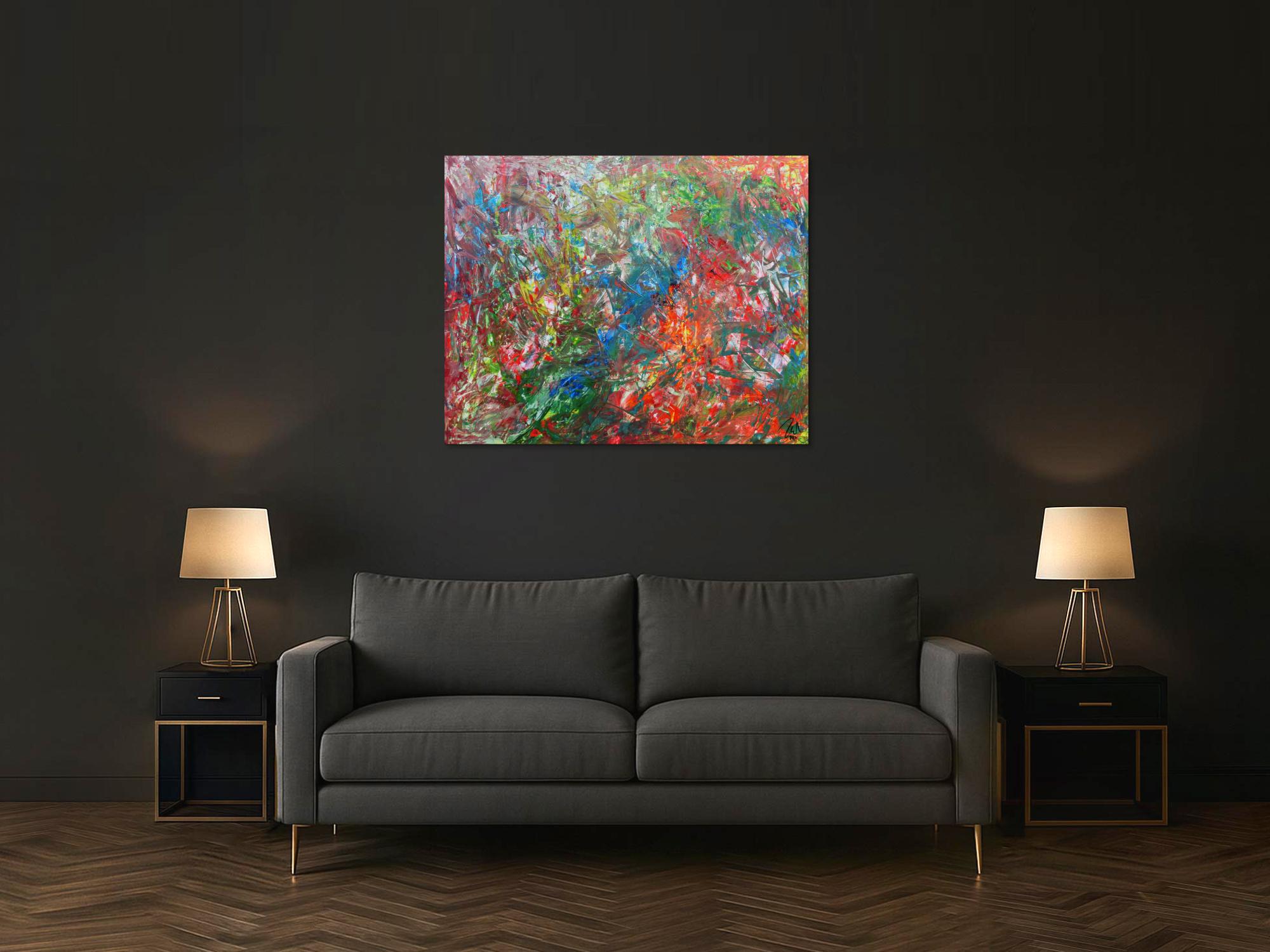 Buntes Acrylbild abstrakt modern viele Farben