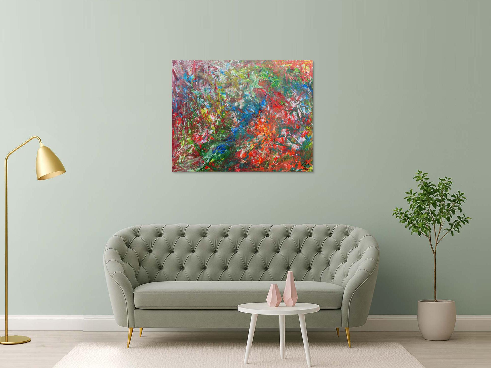 Buntes Acrylbild abstrakt modern viele Farben