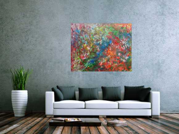 Buntes Acrylbild abstrakt modern viele Farben