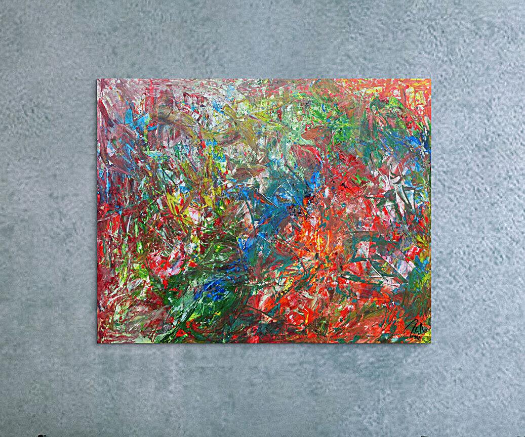 Buntes Acrylbild abstrakt modern viele Farben