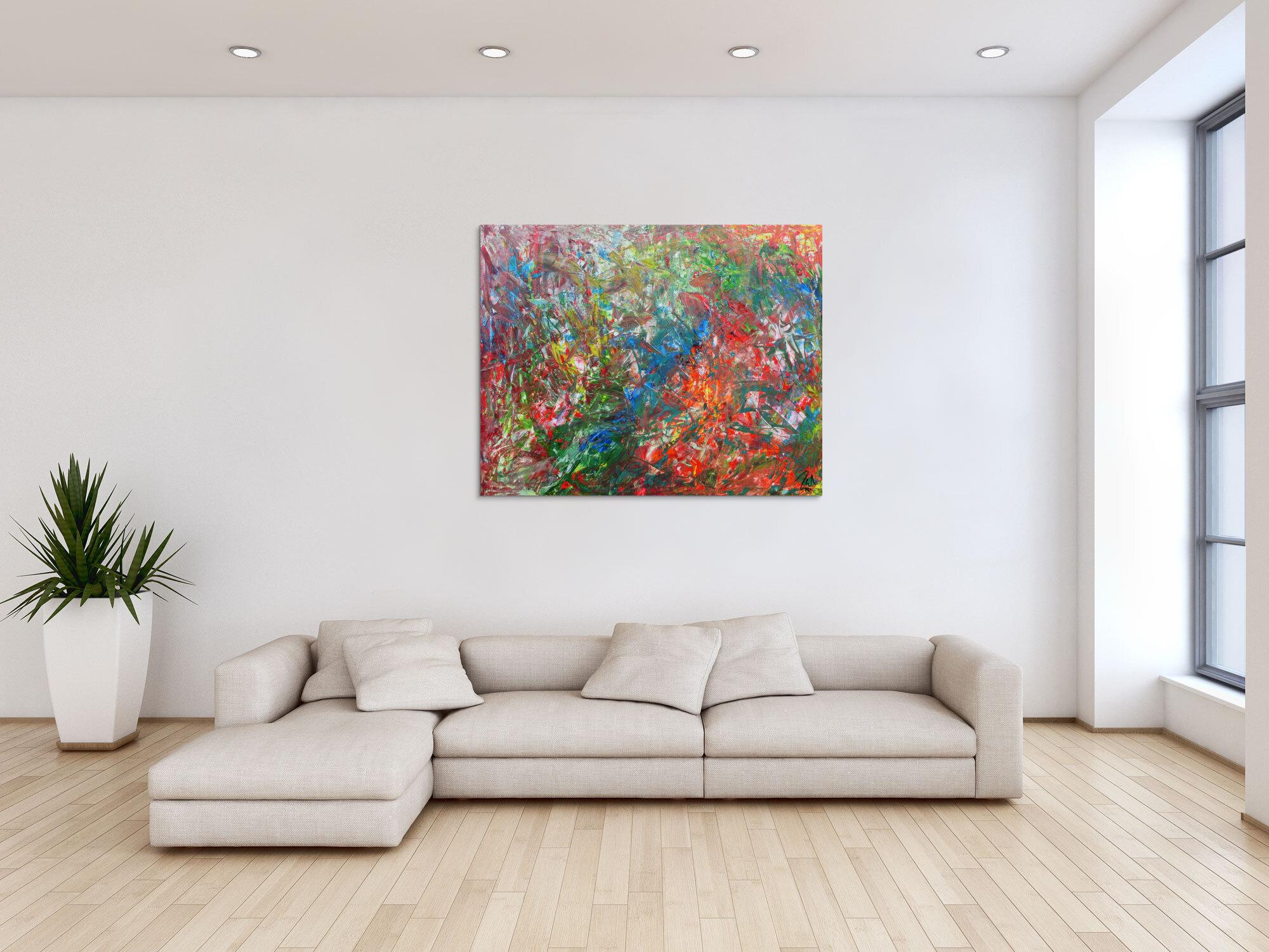 Buntes Acrylbild abstrakt modern viele Farben