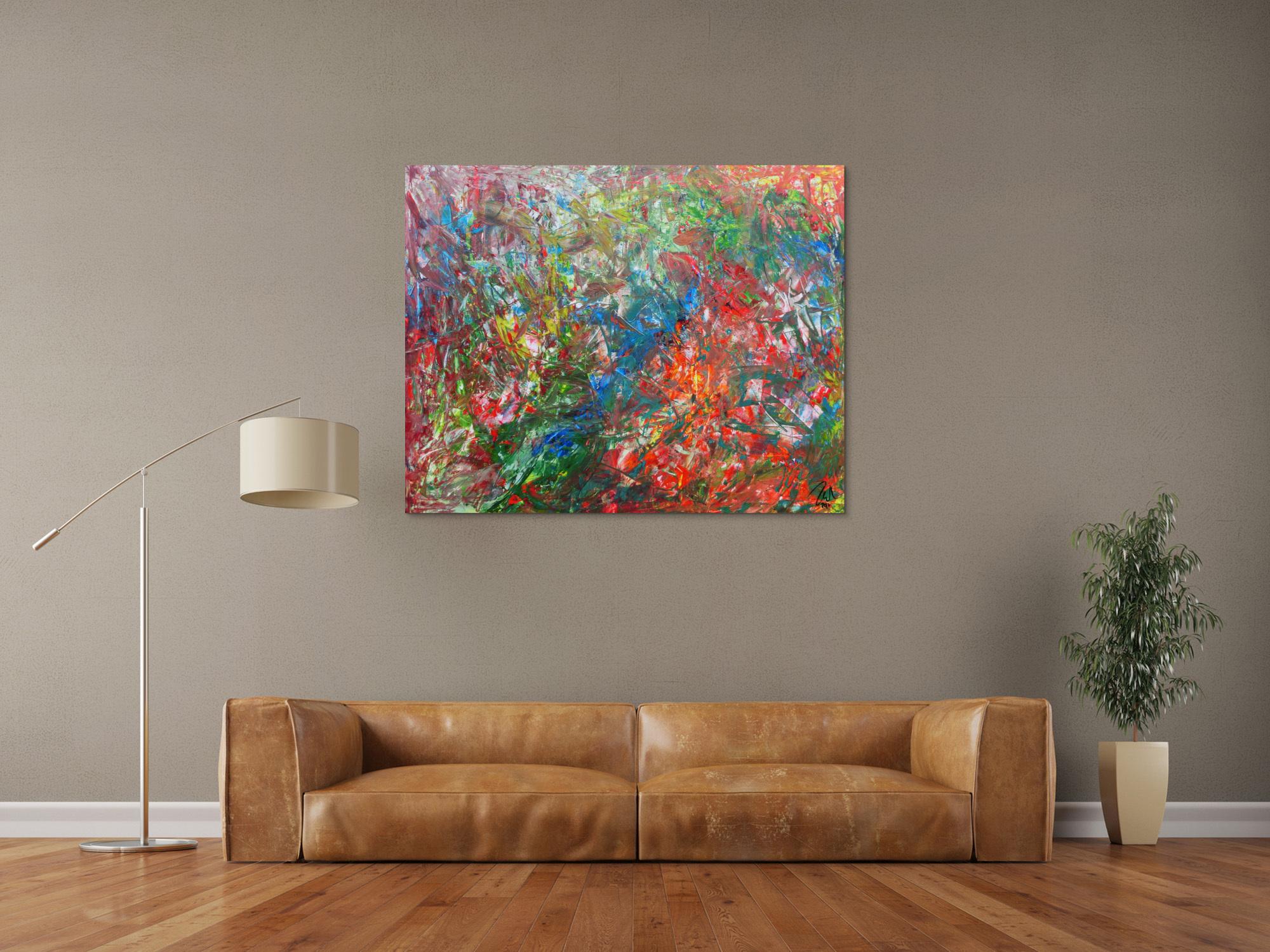 Buntes Acrylbild abstrakt modern viele Farben