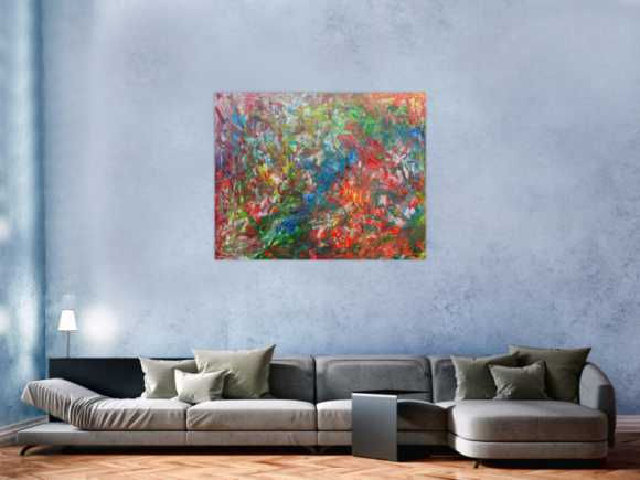 Buntes Acrylbild abstrakt modern viele Farben