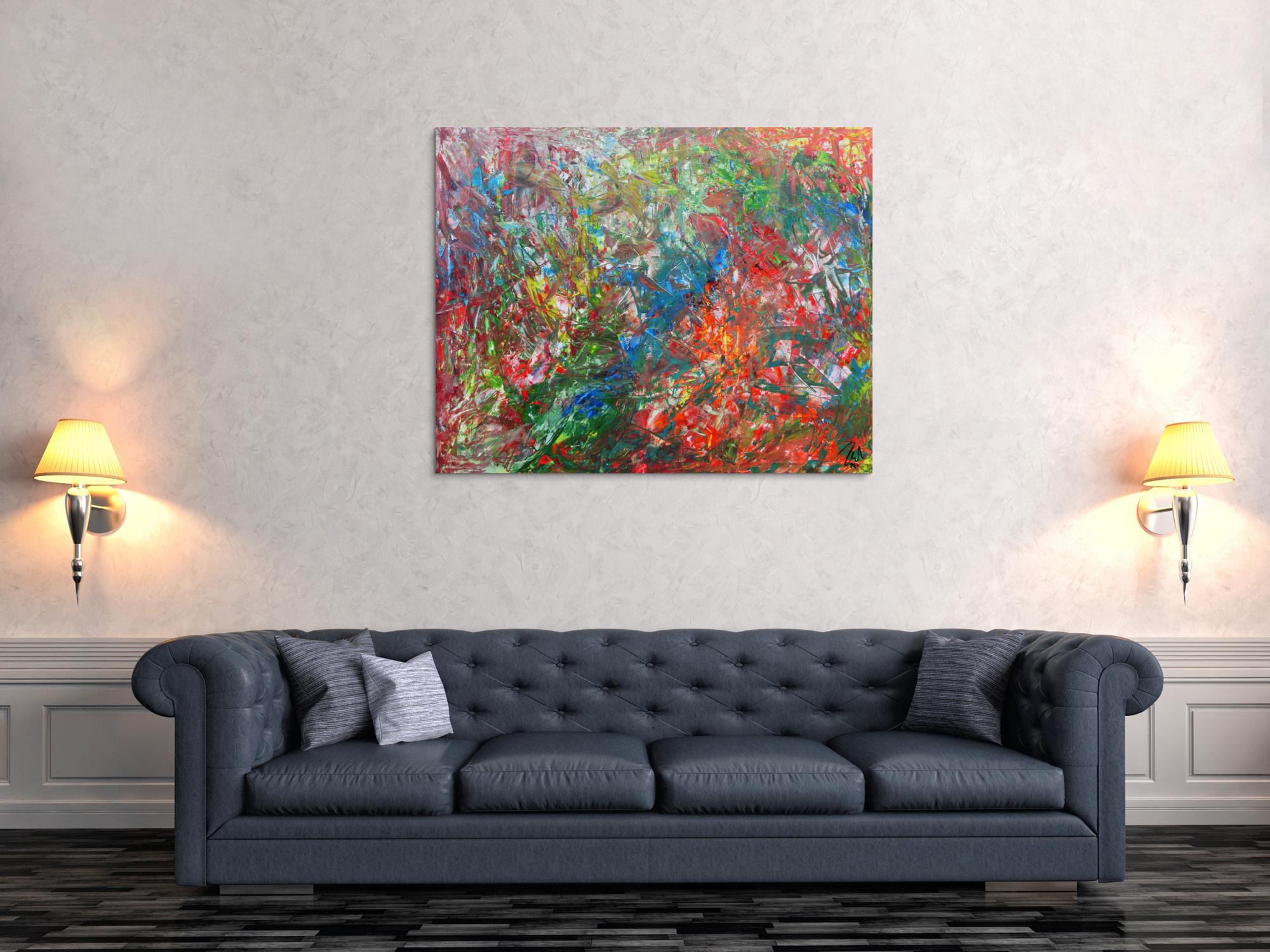 Buntes Acrylbild abstrakt modern viele Farben